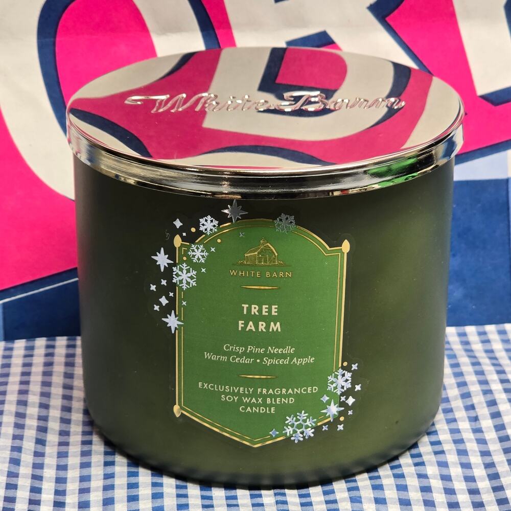 BBW Tree Farm Large 3 Wick Candle Holiday Home Fragrance